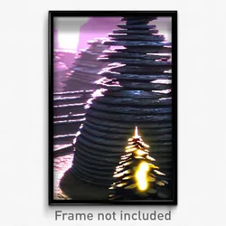 Pixel Art Poster - Steel Cairn (8 Bit Psychedelic Trippy Weird Video Game Print)