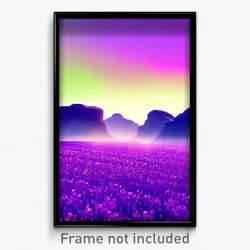 Pixel Art Poster - Violet Plateau (8 Bit Psychedelic Trippy Video Game Print)