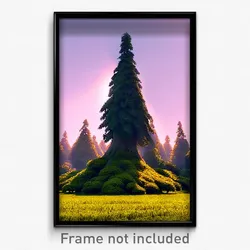 Pixel Art Poster - Tremendous Copse (8 Bit Psychedelic Trippy Video Game Print)