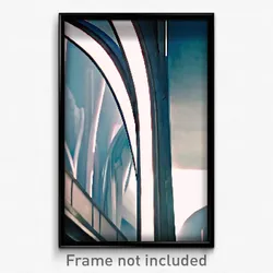 Pixel Art Poster - Graceful Futuristic Architecture (8 Bit Video Game Print)