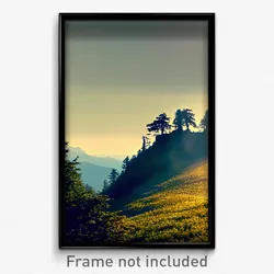 Pixel Art Poster - Esteemed Ridgeline (8 Bit Psychedelic Video Game Print)