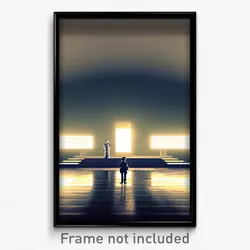 Pixel Art Poster - Gargantuan Esplande (8 Bit Psychedelic Video Game Print)
