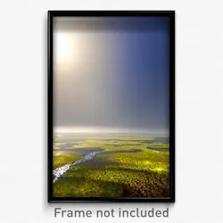 Pixel Art Poster - Monstrous Flood Plain (8 Bit Psychedelic Video Game Print)