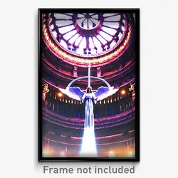 Pixel Art Poster - Angelic Mausoleum (8 Bit Psychedelic Trippy Video Game Print)