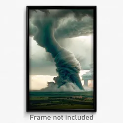 Pixel Art Poster - Enormous Tornado (8 Bit Psychedelic Trippy Video Game Print)
