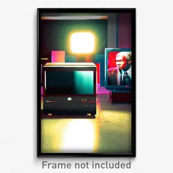 Pixel Art Poster - Interesting Television (8 Bit Psychedelic Video Game Print)