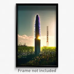 Pixel Art Poster - Rural Spike (8 Bit Psychedelic Trippy Weird Video Game Print)