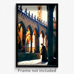 Pixel Art Poster - Adventurous Cloister (8 Bit Psychedelic Video Game Print)