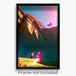 Pixel Art Poster - Plastic Cliff (8 Bit Psychedelic Trippy Video Game Print)