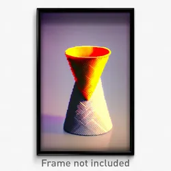 Pixel Art Poster - Old Fashioned Cone (8 Bit Psychedelic Video Game Print)
