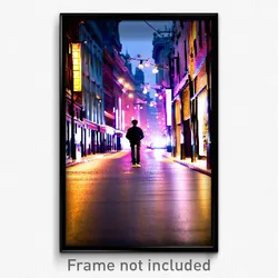 Pixel Art Poster - Tremendous Street (8 Bit Psychedelic Trippy Video Game Print)
