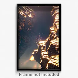Pixel Art Poster - Rough Fissure (8 Bit Psychedelic Trippy Video Game Print)