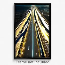 Pixel Art Poster - Barren Highway (8 Bit Psychedelic Trippy Video Game Print)