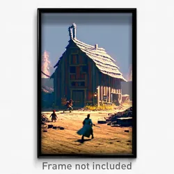 Pixel Art Poster - Deadly Hovel (8 Bit Psychedelic Trippy Video Game Print)
