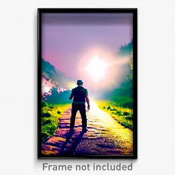 Pixel Art Poster - Alive Path (8 Bit Psychedelic Trippy Weird Video Game Print)