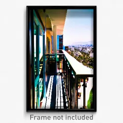 Pixel Art Poster - Spectacular Balcony (8 Bit Psychedelic Video Game Print)