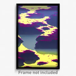 Pixel Art Poster - Squiggly Bog (8 Bit Psychedelic Trippy Video Game Print)