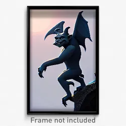 Pixel Art Poster - Different Gargoyle (8 Bit Psychedelic Video Game Print)