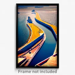 Pixel Art Poster - Immaculate Waterway (8 Bit Psychedelic Video Game Print)