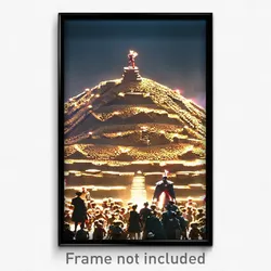 Pixel Art Poster - Crowded Mound (8 Bit Psychedelic Trippy Video Game Print)