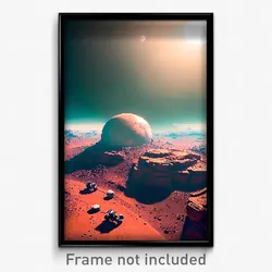 Pixel Art Poster - Colossal Mars (8 Bit Psychedelic Trippy Video Game Print)