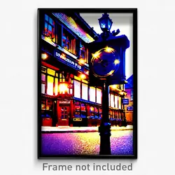 Pixel Art Poster - Gracious Pub (8 Bit Psychedelic Trippy Video Game Print)