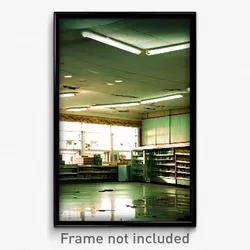 Pixel Art Poster - Damaged Grocery Store (8 Bit Psychedelic Video Game Print)