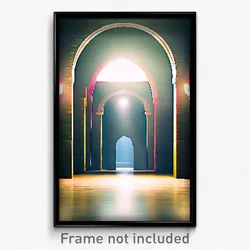 Pixel Art Poster - Subtle Arch (8 Bit Psychedelic Trippy Weird Video Game Print)
