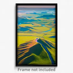 Pixel Art Poster - Acclaimed Land (8 Bit Psychedelic Trippy Video Game Print)