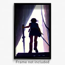 Pixel Art Poster - Familiar Climb (8 Bit Psychedelic Trippy Video Game Print)