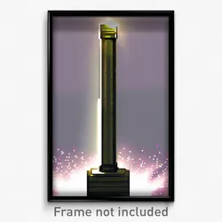 Pixel Art Poster - Smoggy Pillar (8 Bit Psychedelic Trippy Video Game Print)