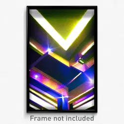 Pixel Art Poster - Nifty View (8 Bit Psychedelic Trippy Weird Video Game Print)