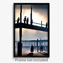 Pixel Art Poster - Outlandish Stockade (8 Bit Psychedelic Video Game Print)