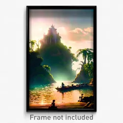 Pixel Art Poster - Wicked Oasis (8 Bit Psychedelic Trippy Video Game Print)