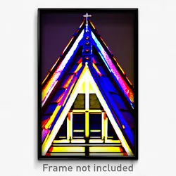 Pixel Art Poster - Reflecting Gable (8 Bit Psychedelic Trippy Video Game Print)