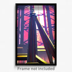 Pixel Art Poster - Impressive Chantry (8 Bit Psychedelic Video Game Print)