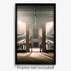 Pixel Art Poster - Empty Rectory (8 Bit Psychedelic Trippy Video Game Print)
