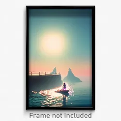 Pixel Art Poster - Stimulating Cove (8 Bit Psychedelic Trippy Video Game Print)
