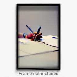 Pixel Art Poster - Outstanding Pen (8 Bit Psychedelic Trippy Video Game Print)