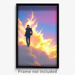 Pixel Art Poster - Velvety Fissure (8 Bit Psychedelic Trippy Video Game Print)
