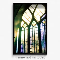 Pixel Art Poster - Damp Stained Glass (8 Bit Psychedelic Video Game Print)