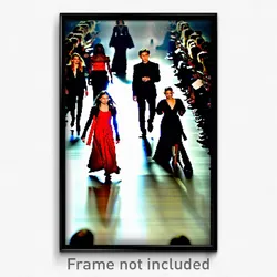 Pixel Art Poster - Crowded Catwalk (8 Bit Psychedelic Trippy Video Game Print)