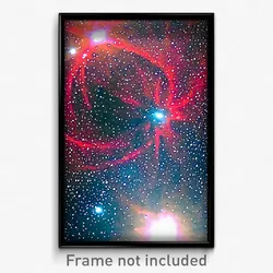 Pixel Art Poster - Webbed Nebula (8 Bit Psychedelic Trippy Video Game Print)
