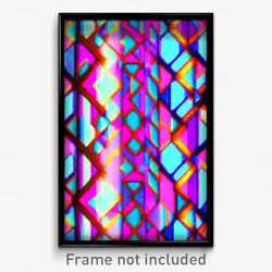 Pixel Art Poster - Kaleidoscopic Catacombs (8 Bit Psychedelic Video Game Print)