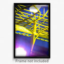 Pixel Art Poster - Yellow Drying Rack (8 Bit Psychedelic Video Game Print)