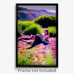 Pixel Art Poster - Vibrating Downland (8 Bit Psychedelic Video Game Print)