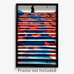 Pixel Art Poster - Attractive Steps (8 Bit Psychedelic Trippy Video Game Print)