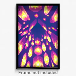 Pixel Art Poster - Pretty Ossuary (8 Bit Psychedelic Trippy Video Game Print)