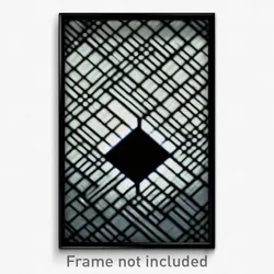 Pixel Art Poster - Black Matrix (8 Bit Psychedelic Trippy Video Game Print)