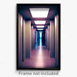 Pixel Art Poster - Muted Corridor (8 Bit Psychedelic Trippy Video Game Print)